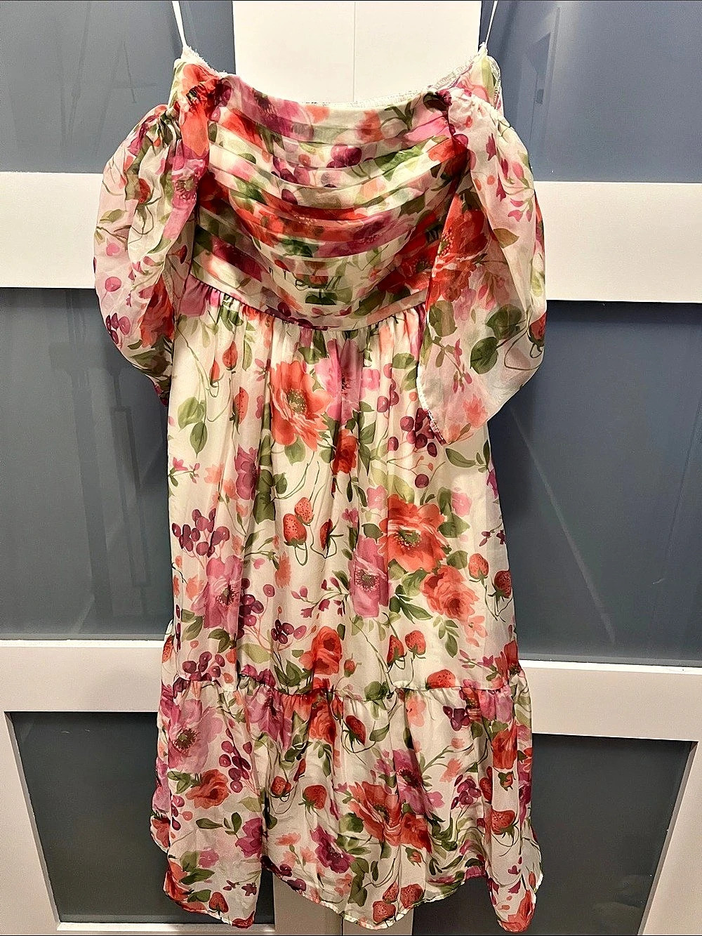 Abercrombie & Fitch The A&F Emerson Off-The-Shoulder Midi Dress Emerson Floral